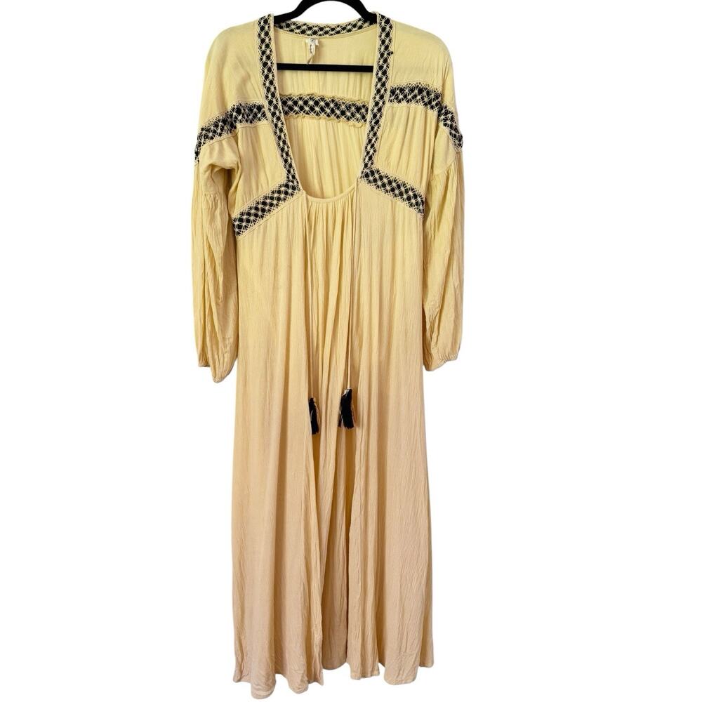 Raga Anthropologie Montana Plunge Maxi Dress Oversized Size Small - Picture 4 of 14